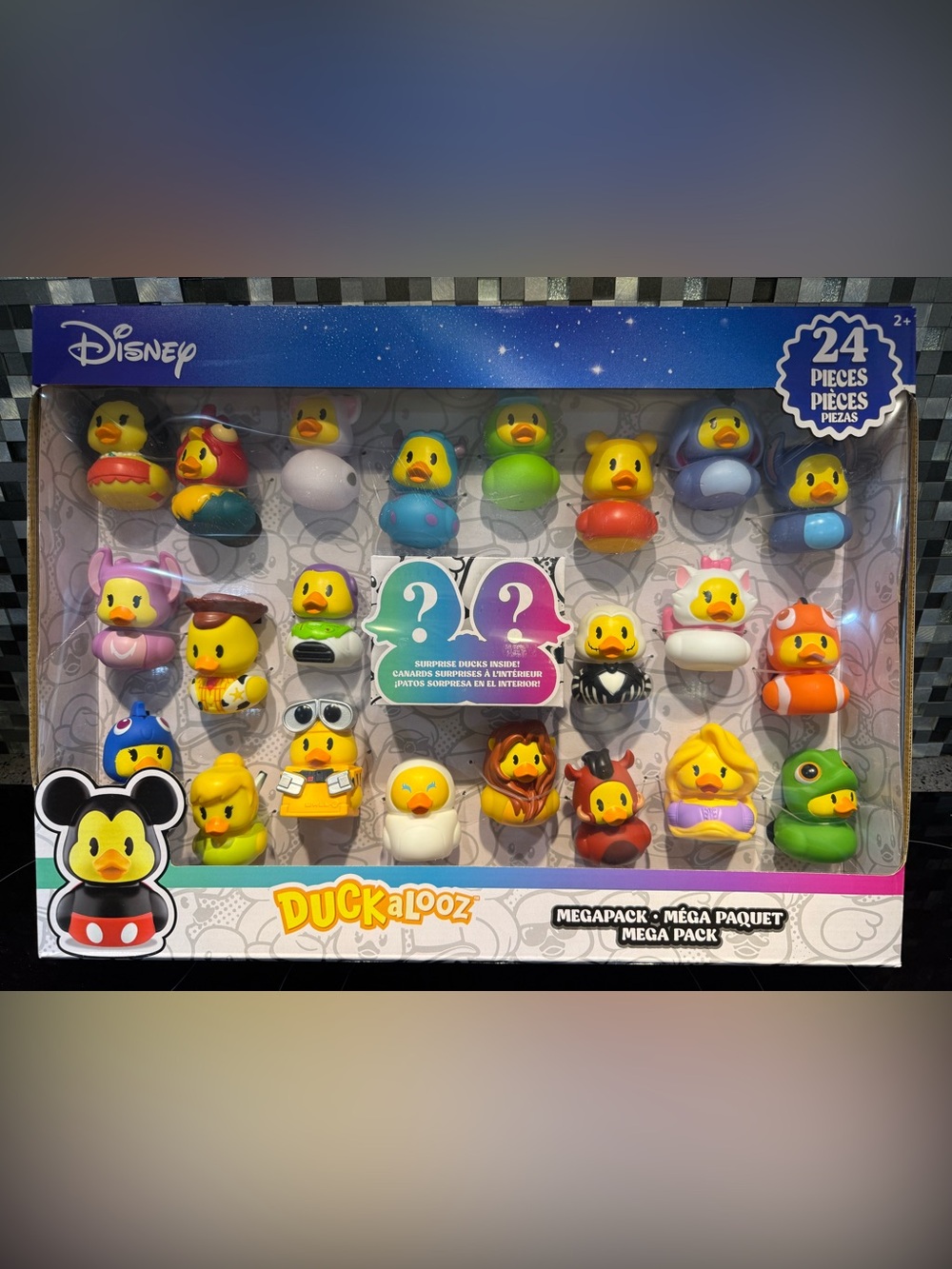 Disney Duckalooz 24-Piece Cruise Duck Set, tink hei hei Rapunzel Jack Nemo